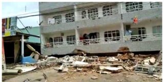 Vídeo: Prédio desaba parcialmente em Taguatinga