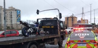 Detran-DF flagra motociclista dirigindo alcoolizado e sem capacete
