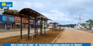 Boulevard do Túnel de Taguatinga ganha paradas de ônibus
