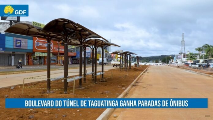 Boulevard do Túnel de Taguatinga ganha paradas de ônibusbrasilia