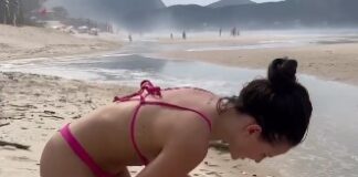Larissa Manoela recolhe lixo em praia: “Sensibilidade e consciência”