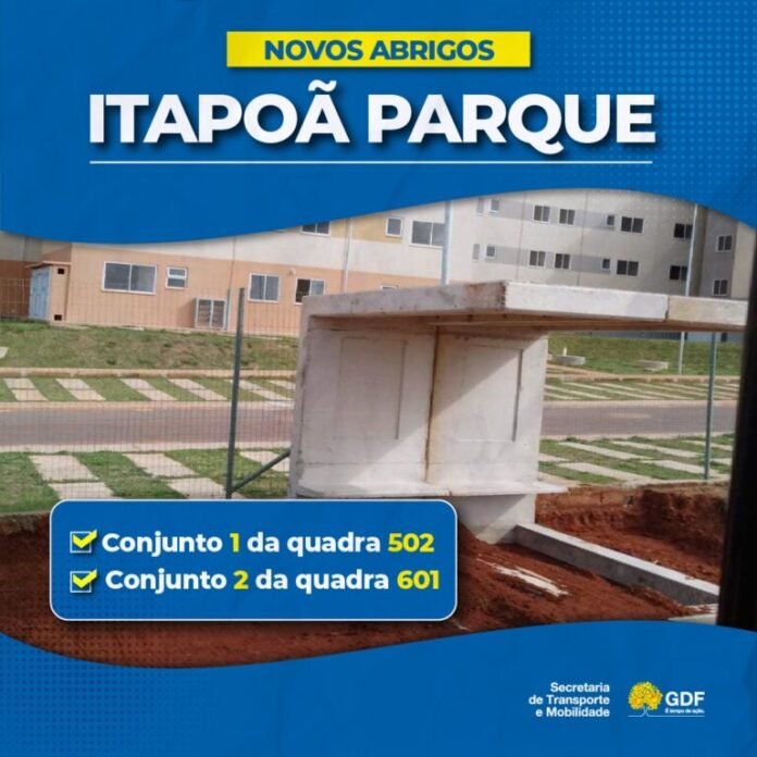Itapoã Parque recebe abrigos para passageiros de ônibus brasilia