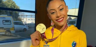 Bárbara Domingos leva ouro inédito em Grand Prix de ginástica rítmica
