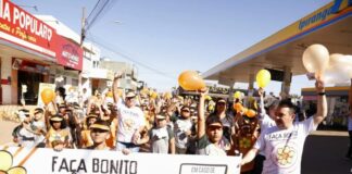 Caminhada “faça bonito” percorre ruas do jardim céu azul contra a exploração sexual de crianças e adolescentes