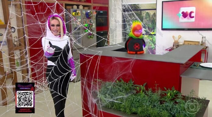 Ana Maria Braga surpreende com fantasia de Spider-Gwen em programa e agita as redes sociais cultura