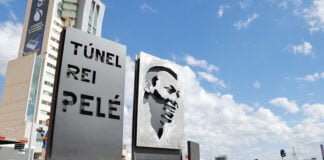 Memorial do Túnel Rei Pelé celebra o jogador e os trabalhadores da obra