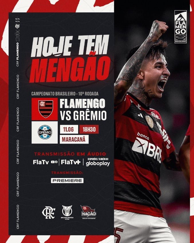 Embalados, Fla e Grêmio duelam por vaga direta no G4 do Brasileirão esporte