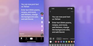 TikTok amplia possibilidades ao permitir publicações em texto