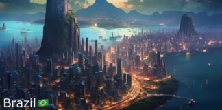 Inteligência Artificial imagina como países podem ser no ano 3000