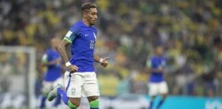 Convação de Raphinha para seleção brasileira, após desfalque de Vini Jr