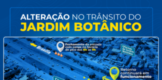 Alteração em trecho da DF-001 no Jardim Botânico a partir de segunda (30)