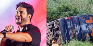 Acidente em ônibus de cantor sertanejo deixa seis feridos em Pouso Alegre (MG)