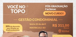 Faculdade Senac-DF em parceria com o Sindicondomínios lança pós-graduação em Gestão Condominial