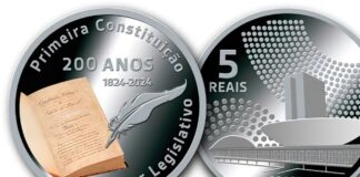 Banco Central lança moeda comemorativa dos 200 anos da primeira Constituição Brasileira