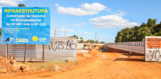 Obra do Complexo Viário do Jardim Botânico recebe trabalho de concretagem