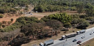 Interdição na Epig altera trânsito na saída do Parque da Cidade pela nova rotatória