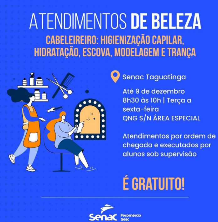 Transforme seu visual com atendimentos no Senac Taguatinga brasilia