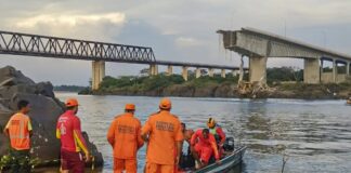 Marinha suspende buscas subaquáticas por desaparecidos no desabamento da ponte