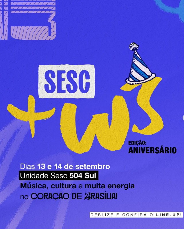 Sesc DF celebra aniversário com festa musical gratuita