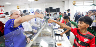 Nosso Natal: governador Ibaneis Rocha celebra almoço natalino no Restaurante Comunitário do Sol Nascente