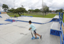Com pista de skate entregue, reforma da Praça Central de Santa Maria segue em andamento