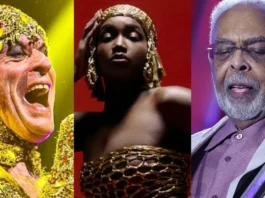 Ney Matogrosso, IZA e Gilberto Gil Foto: Reprodução/Instagram