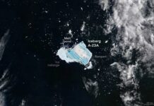 Nasa divulga imagem do maior iceberg do mundo à beira do colapso no Atlântico Sul
