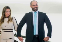 Esposa de Eduardo Bolsonaro sai em defesa do deputado após fala de Nikolas