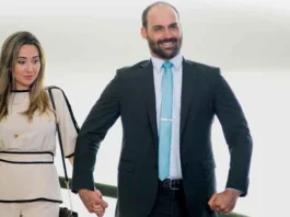 Esposa de Eduardo Bolsonaro sai em defesa do deputado após fala de Nikolas