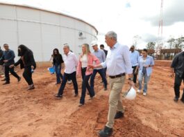Governadora Celina Leão visita obra de abastecimento de água que vai beneficiar 1 milhão de pessoas