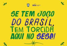 Com roda de Samba, brincadeiras e distribuição de brindes, SESC da 504 Sul transmite segundo jogo do Brasil na Copa do Mundo
