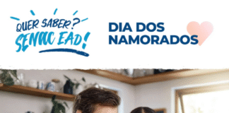 Senac EAD oferece 30% de desconto em cursos livres durante campanha de Dia dos Namorados