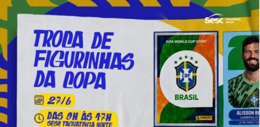 Sesc-DF promove evento com troca de figurinhas da Copa