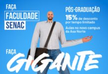 Faculdade Senac oferece 15% de desconto em cursos de pós-graduação