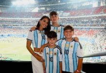 Antonela Roccuzzo comemora classificação da Argentina para a final da Copa do Mundo