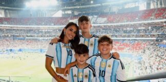 Antonela Roccuzzo comemora classificação da Argentina para a final da Copa do Mundo