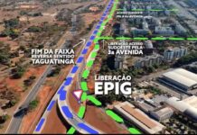 Faixa reversa da Epig será desativada neste domingo