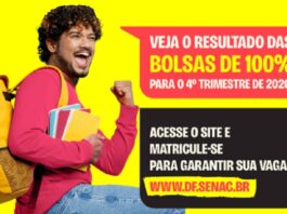 Senac-DF libera matrículas para selecionados em programa de bolsas de 100%