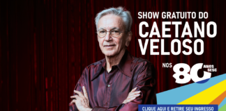 Sesc comemora 80 anos com grande evento e show gratuito de Caetano Veloso no DF