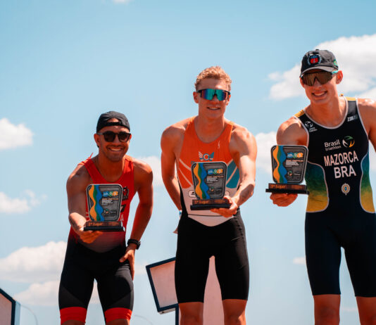 Brasileiro de triatlo define campeões e 56 classificados para o Mundial na Alemanha.