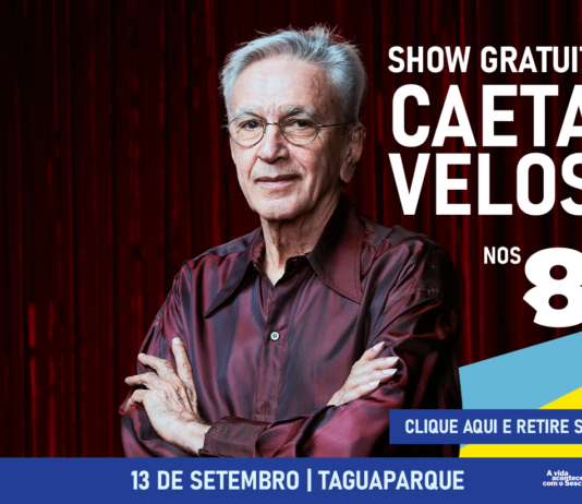 Sesc comemora 80 anos com grande evento e show gratuito de Caetano Veloso no DF