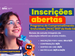 Sesc DF divulga regulamento para vagas do PCG 2027 para Rede EduSesc